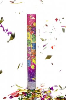 XL Party popper met gekleurde confetti -80 cm 