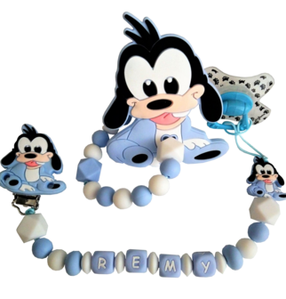 Siliconen Tutkoord &amp; bijtring set - Disney Baby Goofy