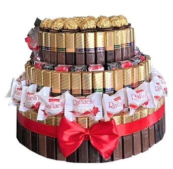 Luxe snoep cirkel Ferrero Rocher chocolade mix - 30cm