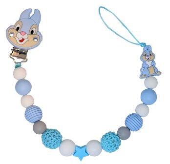 Siliconen Tutkoord - Stampertje Disney baby blauw