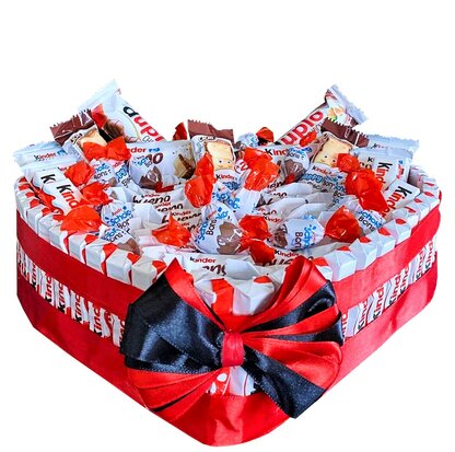 Snoep hart - 30cm met Kinder Chocolade