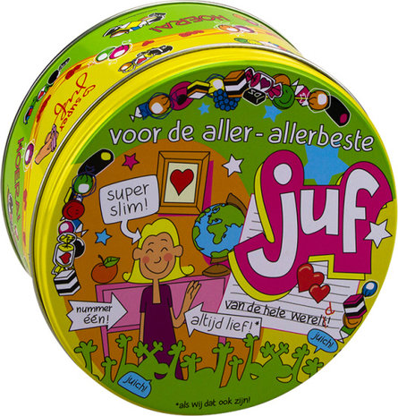 Voor De Aller Allerbeste Juf - Gevulde Snoep Trommel