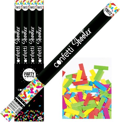 XL Feest popper 80 cm - Gekleurde papiertjes