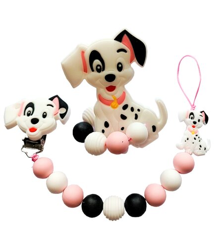 Siliconen Tutkoord & bijtring set - Disney Dalmatiers