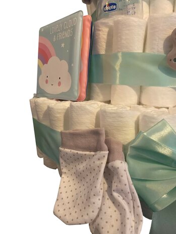 XXL Pampertaart met 341 pampers