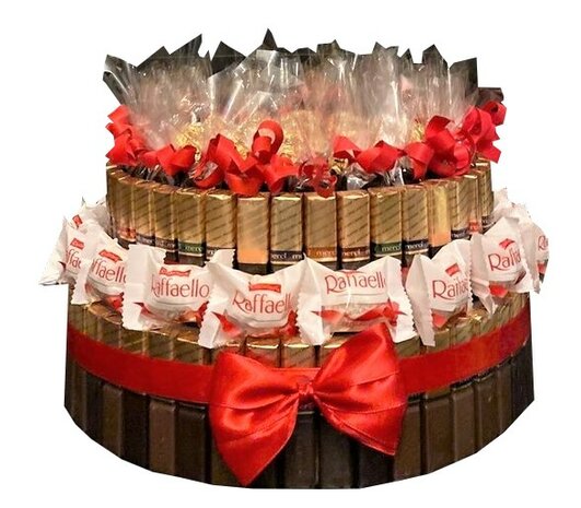 Luxe snoep cirkel Ferrero Rocher chocolade mix - 30cm