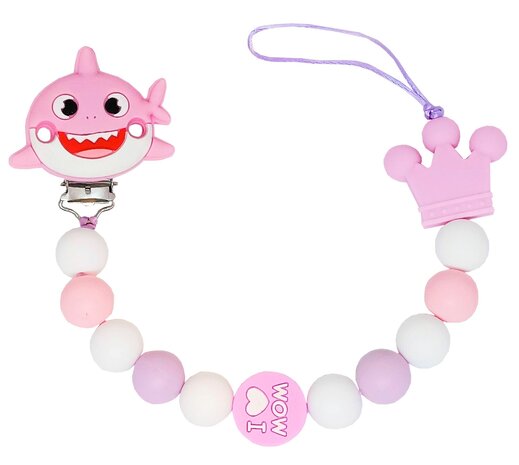 Tutkoord Baby Shark licht roze