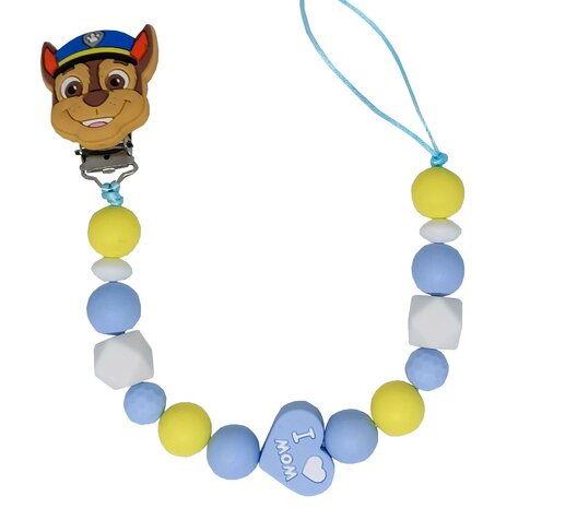 Siliconen Tutkoord - Paw Patrol blauw/geel