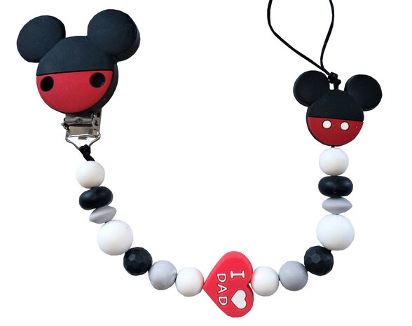 Siliconen fopspeen Disney mickey mouse - rood